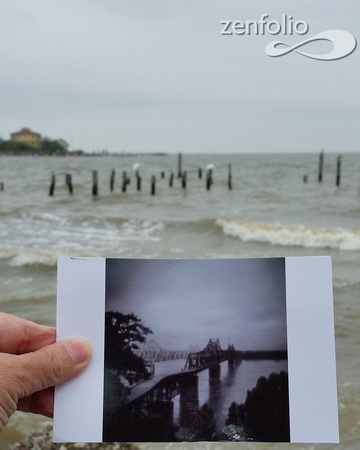 Today's mail, LYA postcard from David Wolanski- davidwolanski.com..His picture taken with a toy - camera..Scene in picture is in Vicksburg Mississippi..Background is Mc Hale Park in Seabrook Texas
